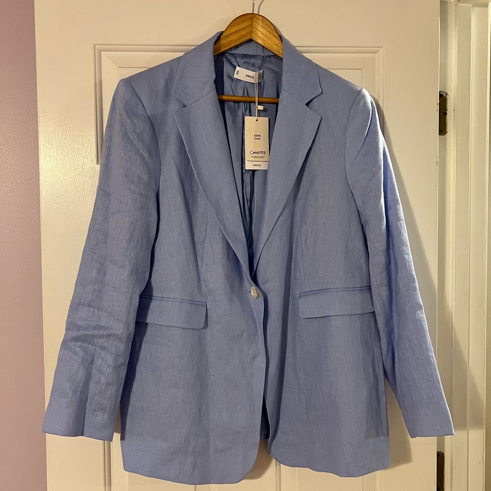 Mango Linen Suit Blazer, 16, NWT